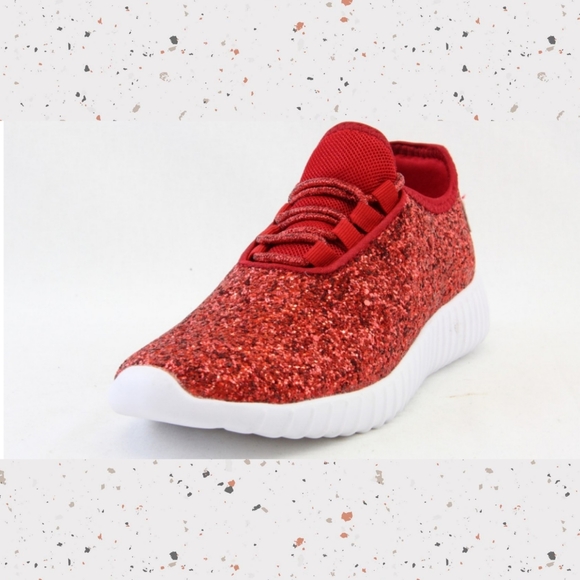 🎉❤Cherry Red Glitter Sneakers❤🎉 - Picture 7 of 12